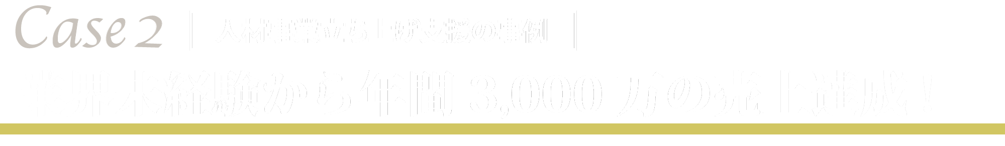 人事事業立ち上げ支援の事例